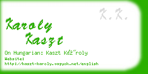 karoly kaszt business card